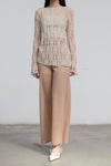 SWAYING 25 Spring/Summer Diamond Check Cardigan SW-SW25SS1T23C2 Apricot SW25SS1T23C1